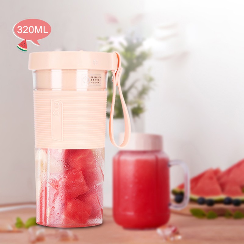 Portable Electric Fruit Juicing Cup Three Leaf Cutter Head Juicer