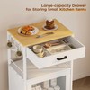 Homeiju Kitchen Island Cart, Kitchen Storage Cart with Drawer, Microwaves