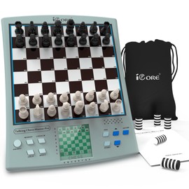 iCore - Juego de ajedrez electrónico - Entrenamiento de poder cerebral con tutor hablando y juegos desafiantes, perfecto para niños y diversión familiar