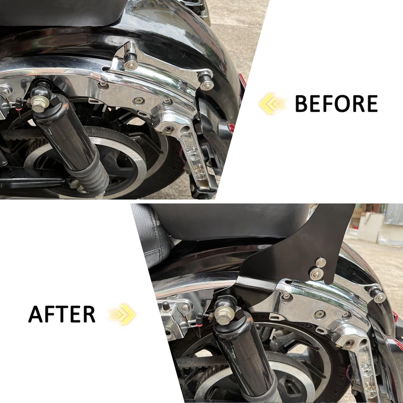Sissy Bar, PSLER Motorcycle Detachable Backrest Passenger Purpose Seat Back