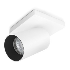 SSC-LUXon ALVO 1 Wall Spotlight Ceiling Spotlight in White and Black 1 Bulb for GU10 Bulbs Design Spotlight Swivelling Rotatable