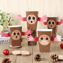 YLOLUL 24 PCS Luau DIY Snack Popcorn Box - Hawaiian Party Supply Treat Boxes for Decoration and Favors - Goodie Bags for Candy