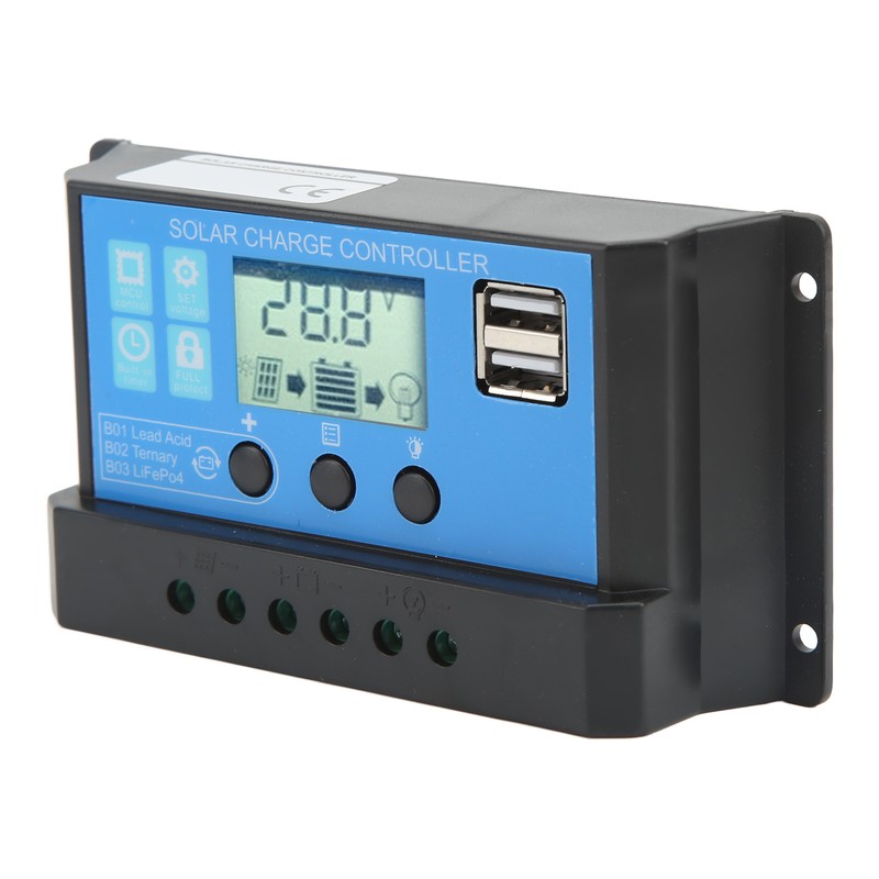 Solar Charge Controller With LCD Dual USB Industrial Master Chip