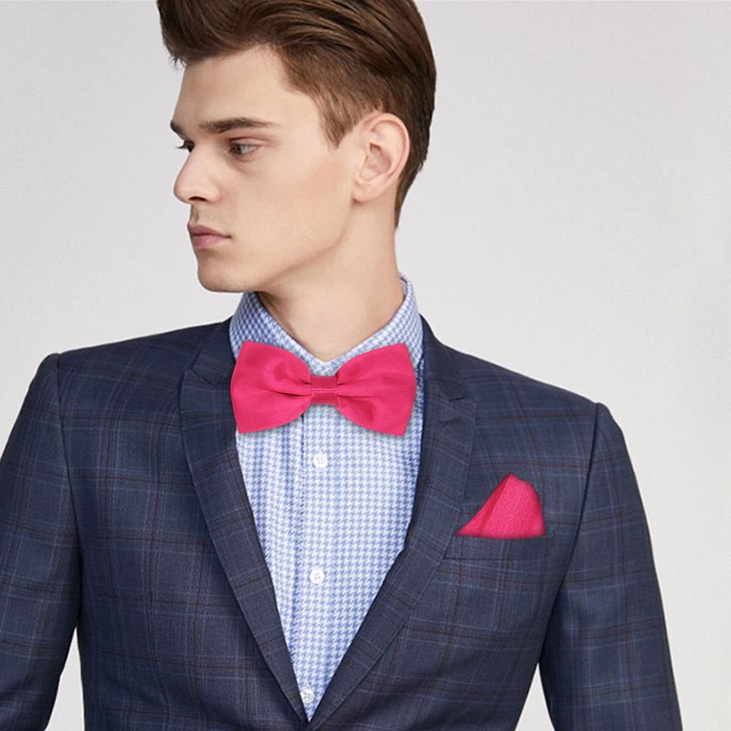 Medsuo Adjustable Bowtie, Men BowtiePre-Tied Bow Tie for Parties (Hot