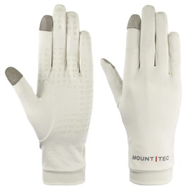 MOUNT TEC Non-Slip Outdoor Touchscreen Gloves UV Protective Sunblock Gloves UPF50+ Summer Sun Glove for Women Fishing Cycling Hiking Driving Kayaking (Beige,XL)