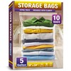 Extra Large 5 Gallon Zippered Plastic Bags for Storage- 18''