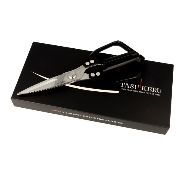 Tasukeru Poultry Shears Made of 110 Layers Damascus Steel Extremely