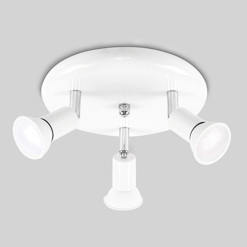 MiniSun - Modern Gloss White & Chrome 3 Way GU10