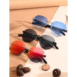 GREENTREEN Wooden Sunglasses for Men and Women, Unisex Polarised Sunglasses with Wooden Arms, UV400 Protection, Blue 4