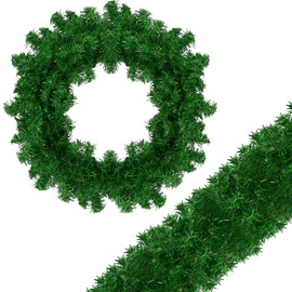 SPRINGOS Christmas Garland Festive Decorative Garland 3 m Christmas Tree Decorative Garland Plastic PVC Wall Wreath Decoration Flexible