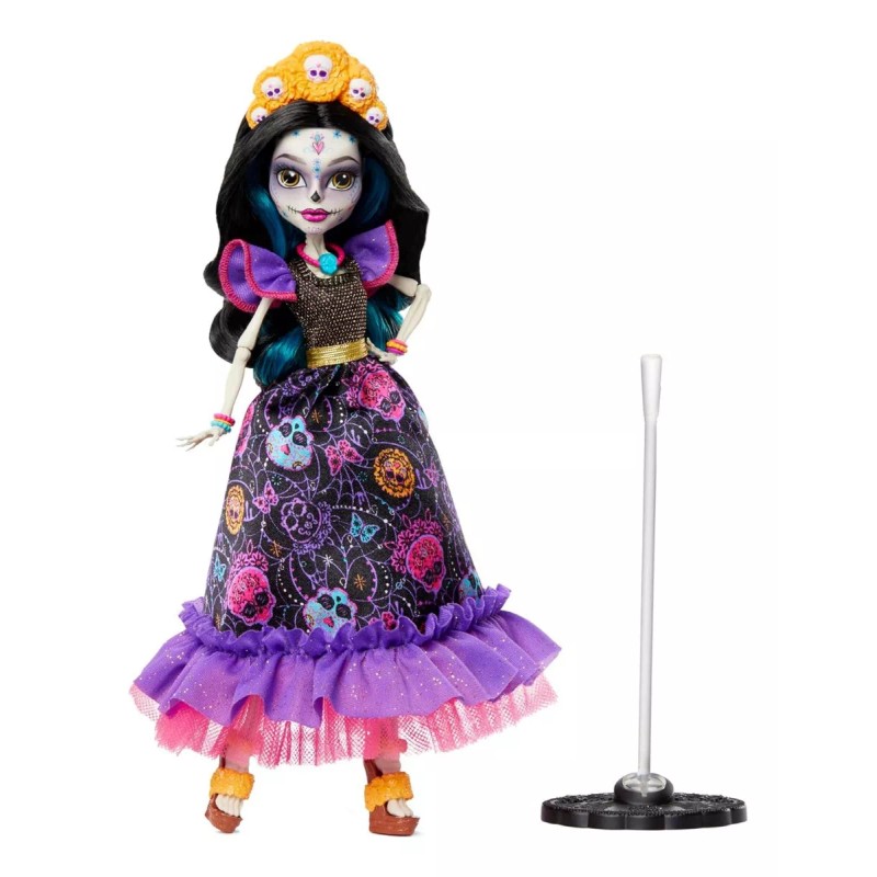 Monster High Muñeca Skelita Calaveras Con Hermoso Vestido