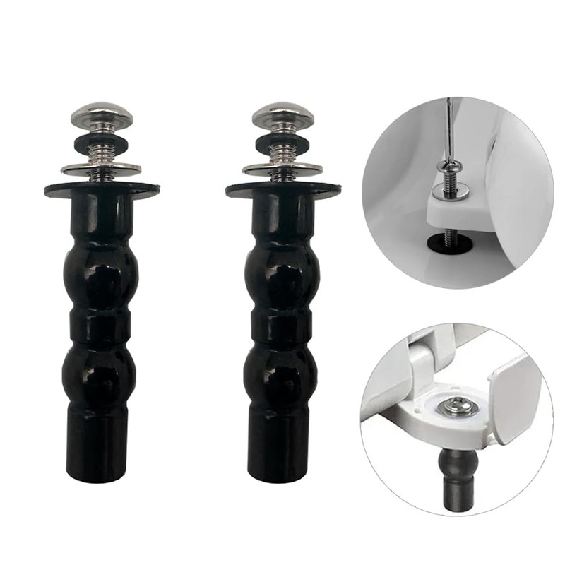 2 Pack Universal Toilet Seat Hinge Bolt Screw Blind Hole