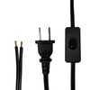 Lamp Cord with Plug and Switch, 6 Feet Black Light