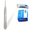 100 Scalpel Sterile Blades #24 With Free Scalpel Handle #4
