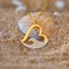 STORYJEWELLERY Heart Necklace for Women, Dainty 18K Gold Plated Charm