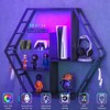 Saudism Floating Shelves with Lights, Led Shelves for Wall, Gaming