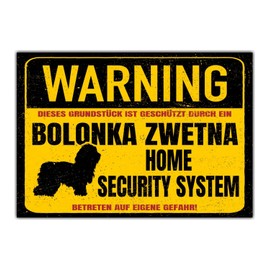 Bolonka Zwetna Dog Sign Warning Security System Door Sign Dog Sign
