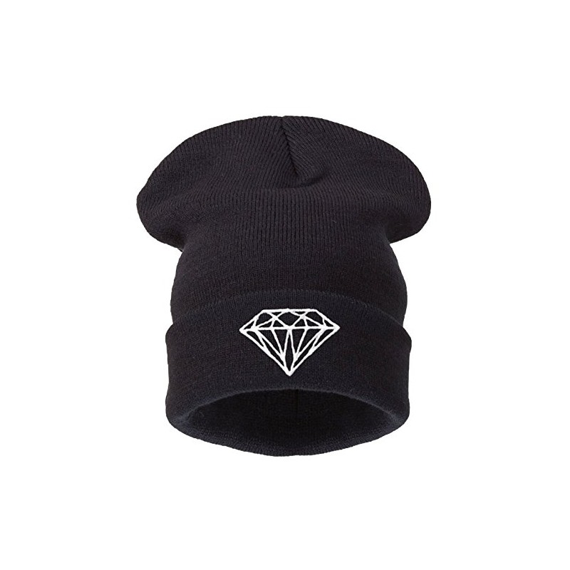 4sold Herren Strickmütze Schwarz diamond black One size
