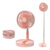 RealinKus Pedestal Fan Foldable table fan, Adjustable Height, 7200mAh Rechargeable,