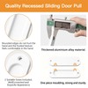 MOROBOR Oval Recessed Sliding Door Pulls, 2pcs White Flush Pull