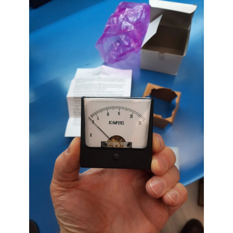 Grainger / Rish Vista Analog Panel Meter, AC 0-25 Amps