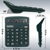 DANRONG Dark Green Desktop Calculator with Big Buttons, Dual Power