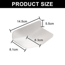 Soap Dish, Wall Mounted Soap Dishes, Soap Dishes for Bathroom, V Shaped Soap Holder, Draining Soap Dish for Shower and Kitchen, Soap Sponge Holder, Stylish White Design for Bathroom Organization