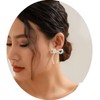 Pearl Bow Earrings for Women Bow Earrings Pearl Statement Earrings