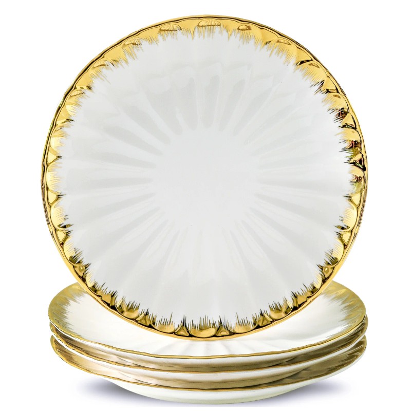 LETAOTAO Factory Supply Eco-Friendly Round White Porcelain Ceramic Steak Plate