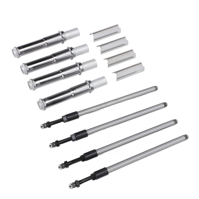 24PCS Adjustable Pushrods Cover Kit 0928 0023 Chrome Push Rod