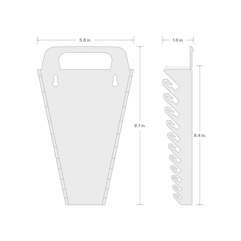TEKTON 11-Tool Combination Wrench Holder (Red) | 79367 | Made