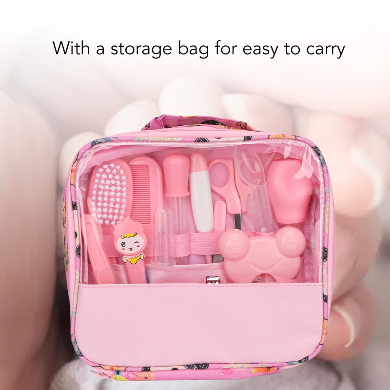 Baby Healthcare Kit Scissors Nail Clippers Tweezers Feeding Spoon Thermometer