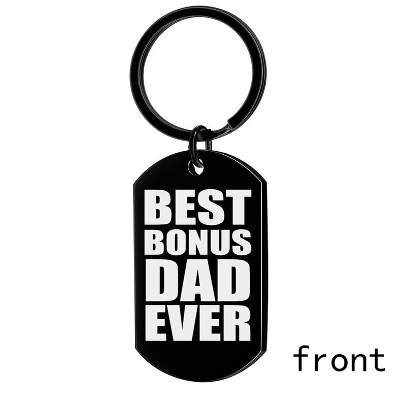 Stepdad Gifts from Stepdaughter Stepson Stepdad Keyring for Stepfather Fathers