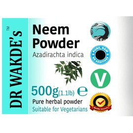 DR WAKDE'S Neem Powder (Azadirachta Indica) - 500g (1.1lb) | Pure, Raw & Dried Powder | Natural Aroma and Freshness | Fine Powder | Vegan | Premium Grade | Nothing Added, Nothing Removed