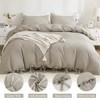 annadaif Light Tan Duvet Cover Queen(90x90 Inch), 3 Pieces (1