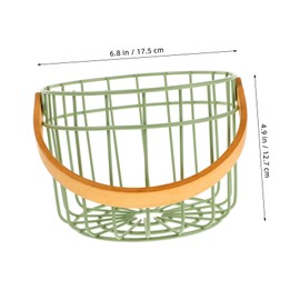 KICHOUSE Vintage Metal Wire Basket for Farmhouse Spacious Organizer Food Serving Basket and Picnic Use