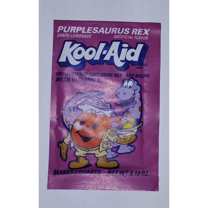 Kool-Aid Collectible, old Kool-Aid Purplesaurus Rex packet - very rare