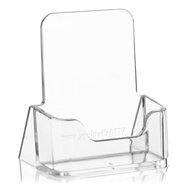 Vita Displays Business Cards Holder/Business Cards Stator/Business Cards-Put-Up Hinge, Portrait, Transparent (Ne-195)