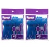 Blue Heavy Duty Plastic Cutlery Sets - 32 Spoons, 32