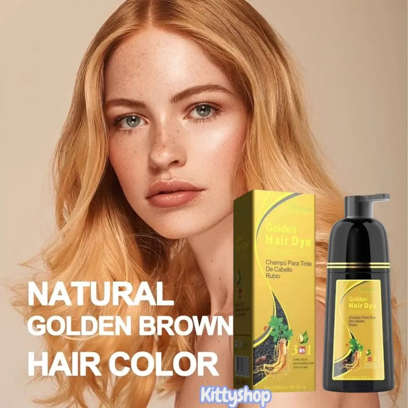 Shampoo Tinte Dexe Dorado 3en1 Rubio Natural Castaño 500 Ml