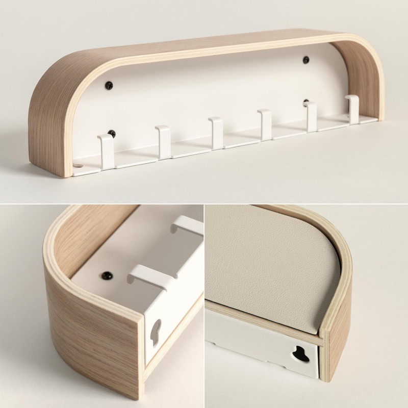Kazai. Key Rack 'Fyndig' Minimalist Key Hook Design from Berlin