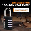 SURE LOCK TSA Accepted Heavy Duty Big Combination Luggage Padlock
