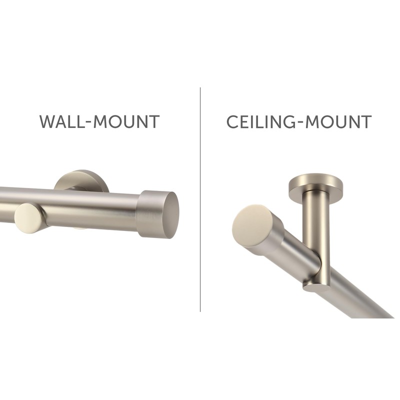 Ivilon Ceiling or Wall Mount Curtain Rod Brackets Holders for