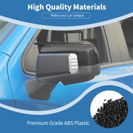 PDKLIN for Silverado Side Mirror Cap Cover Fit for Chevy Silverado GMC Sierra 2019 up Black Carbon Fiber Exterior Accessories 2pcs