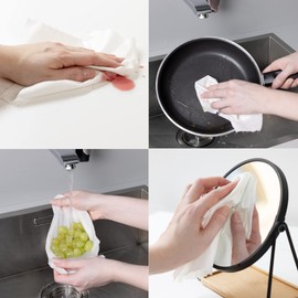 Navaris Viscose Kitchen Roll Set of 2 Washable Viscose Towels 2 x Viscose Rolls Kitchen Paper Kitchen Towel Absorbent Tear-Resistant Reusable