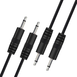 tunghey 2Pack 3.5mm 1/8" Male TS Mono Plug to 3.5mm Male Mono Jack Audio Cable for A/V Components, Power amps, pre-amps, projectors, Electronic Screens IR Infrared receivers & senders 1.5M