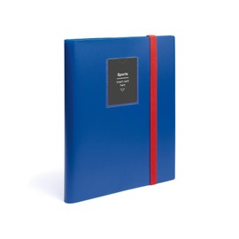 Leuchtturm 369506 TCG Slim Album with 20 Sleeves for 360 Sport Trading Cards Trading Cards Soft Cover Blue/Red