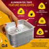 G4GADGET 10 Pack Aluminium Foil Baking Trays - 20x20cm Square