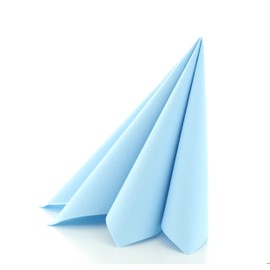 Prime Guest Napkins Light Blue | Premium Edition for Weddings and Celebrations | Prime Guest Airlaid | Fabric-Like | Pack of 50 | Pack of 50 | 40 x 40 cm | ¼ Fold