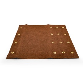 Camco Premium Single Rib Wrap Around Camper/RV Step Rug - Compatible w/Manual or Electric RV Steps - Features Adjustable Design & Fits 23-Inch Wide Steps - Brown (42911)